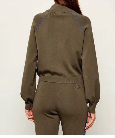 PINKO Felpa CRACOVIA ZIP-Marrone/Blu