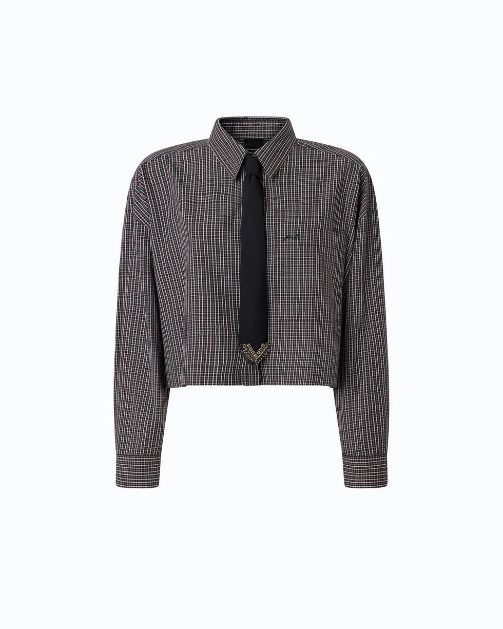 PINKO Camicia CARLINA-Nero/Rosso