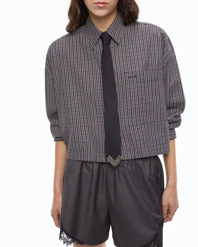 PINKO Camicia CARLINA-Nero/Rosso