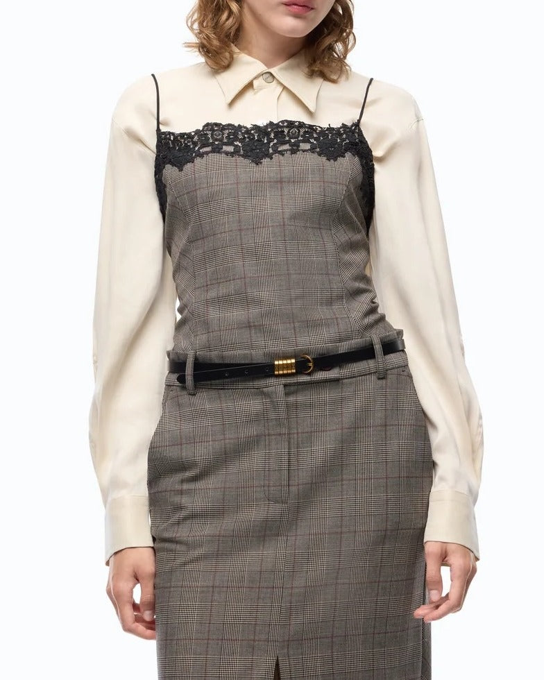 PINKO Top TELIPOGON-Beige/Bordeaux/Nero