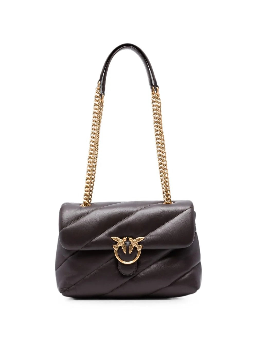 PINKO Borsa LOVE PUFF CLASSIC MAXI QUILT-Marrone