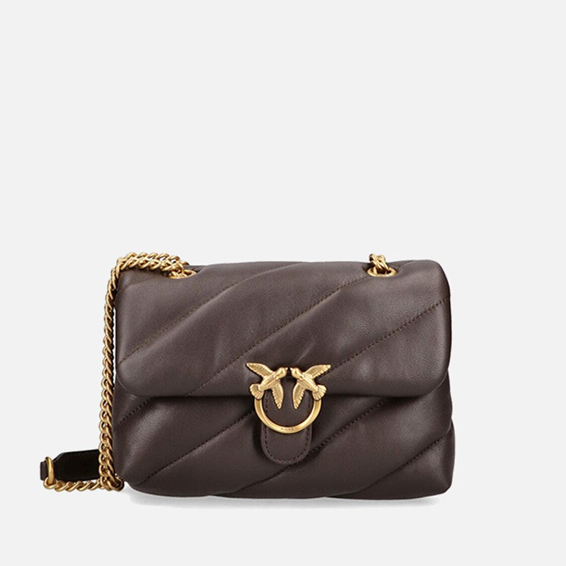PINKO Borsa LOVE PUFF MINI MAXI QUILT-Marrone