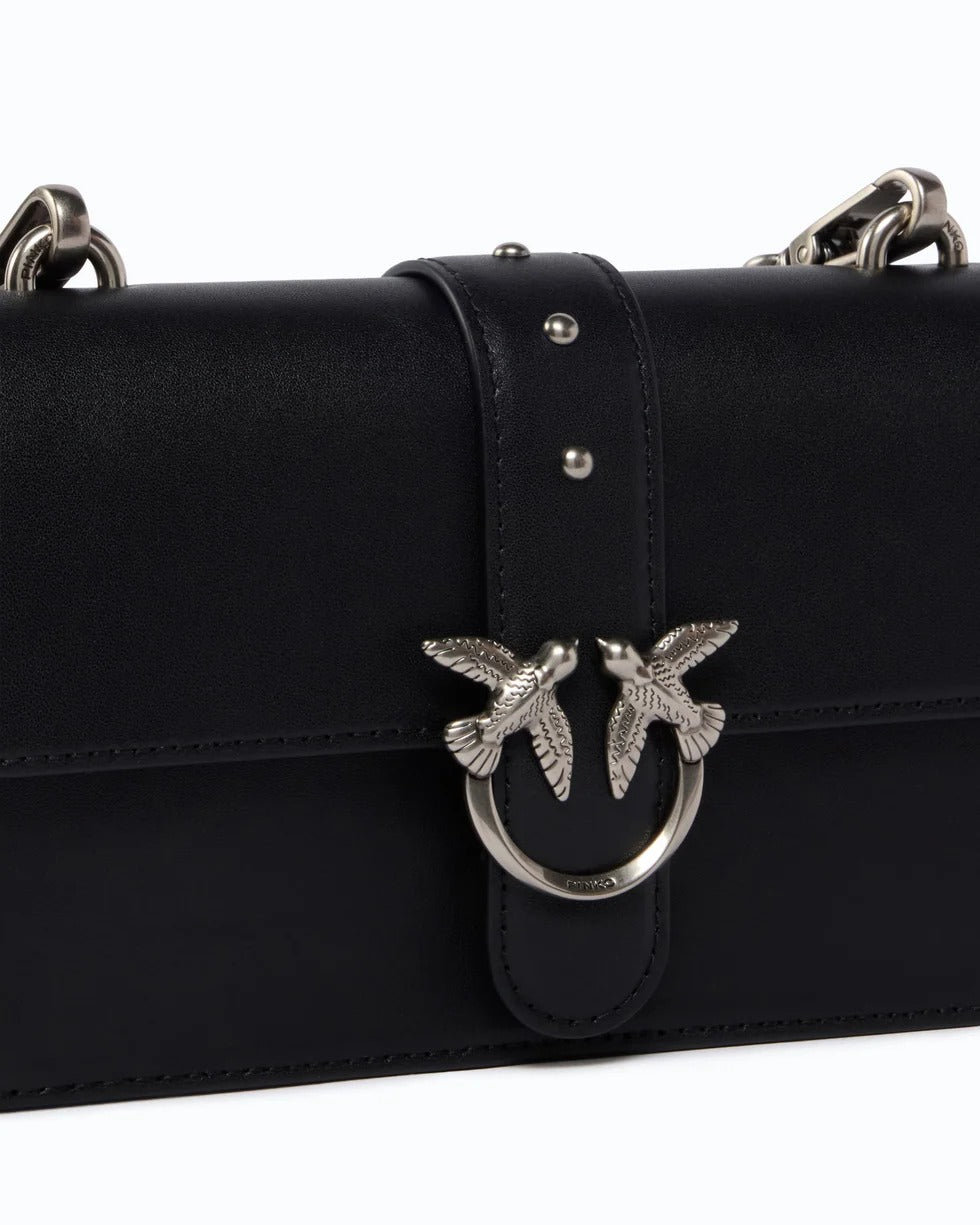 PINKO Borsa LOVE ONE SMALL-Nero/Silver