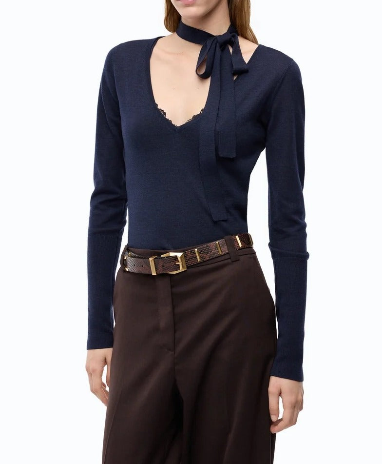 PINKO Maglia SOFFIO-Blu Marino