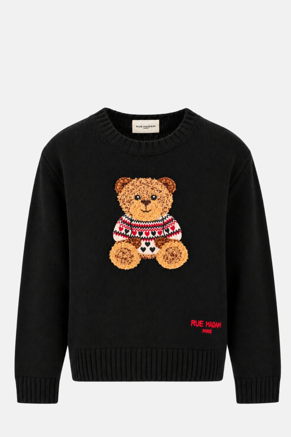 RUE MADAM Maglione Donna MARVIN LOVE JUMPER-Black