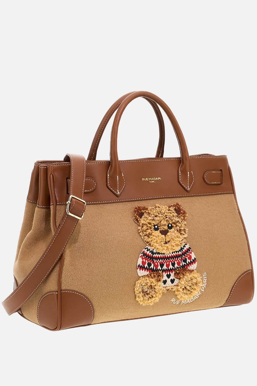 RUE MADAM Borsa MARVIN LOVE TOTE-Camel