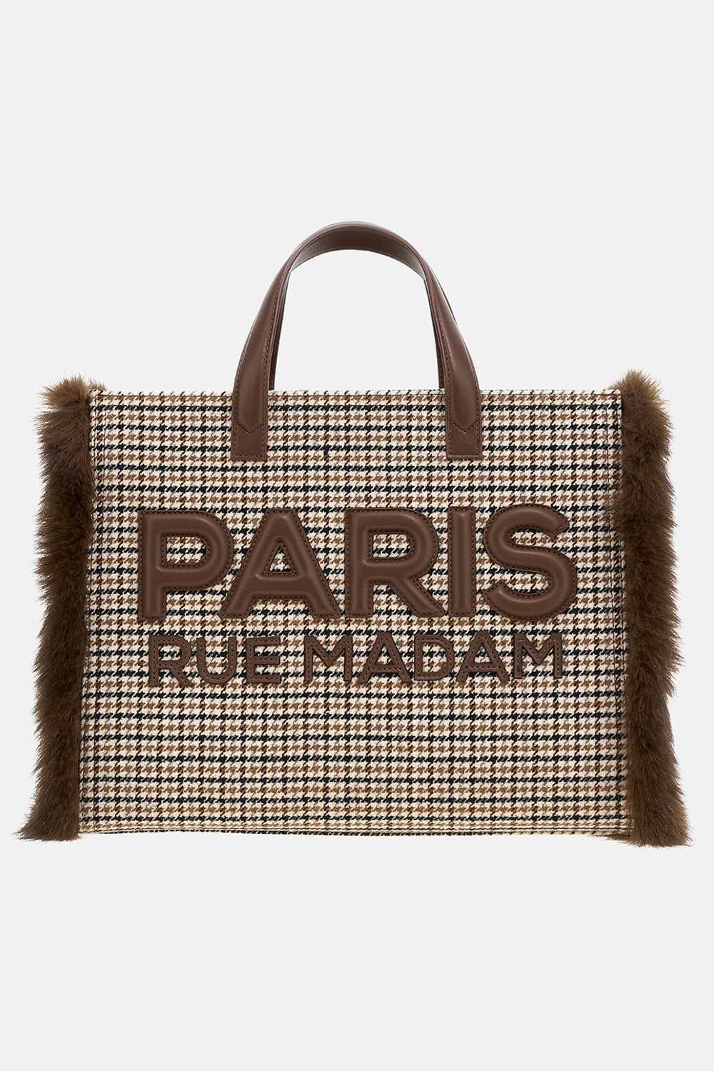 RUE MADAM Borsa MEGEVE TOTE-Pied de Poule
