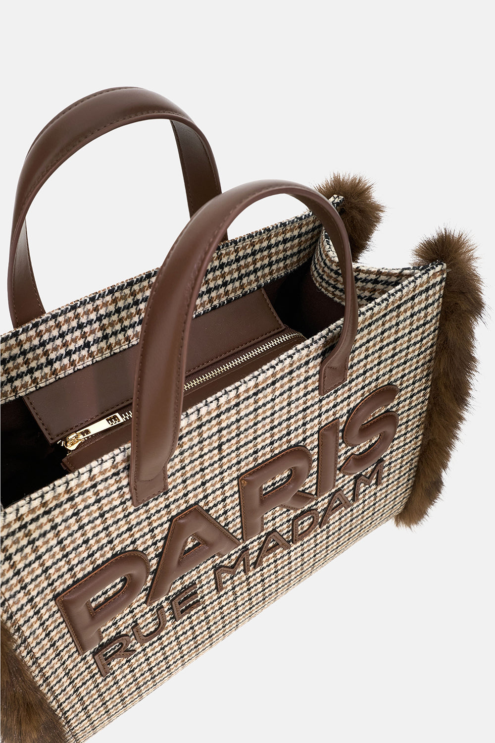 RUE MADAM Borsa MEGEVE TOTE-Pied de Poule