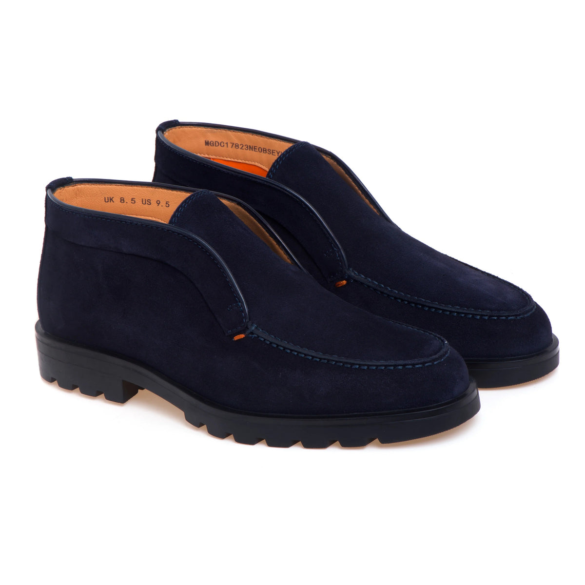 SANTONI Scarpa Uomo Desert Boot Rock-Blu