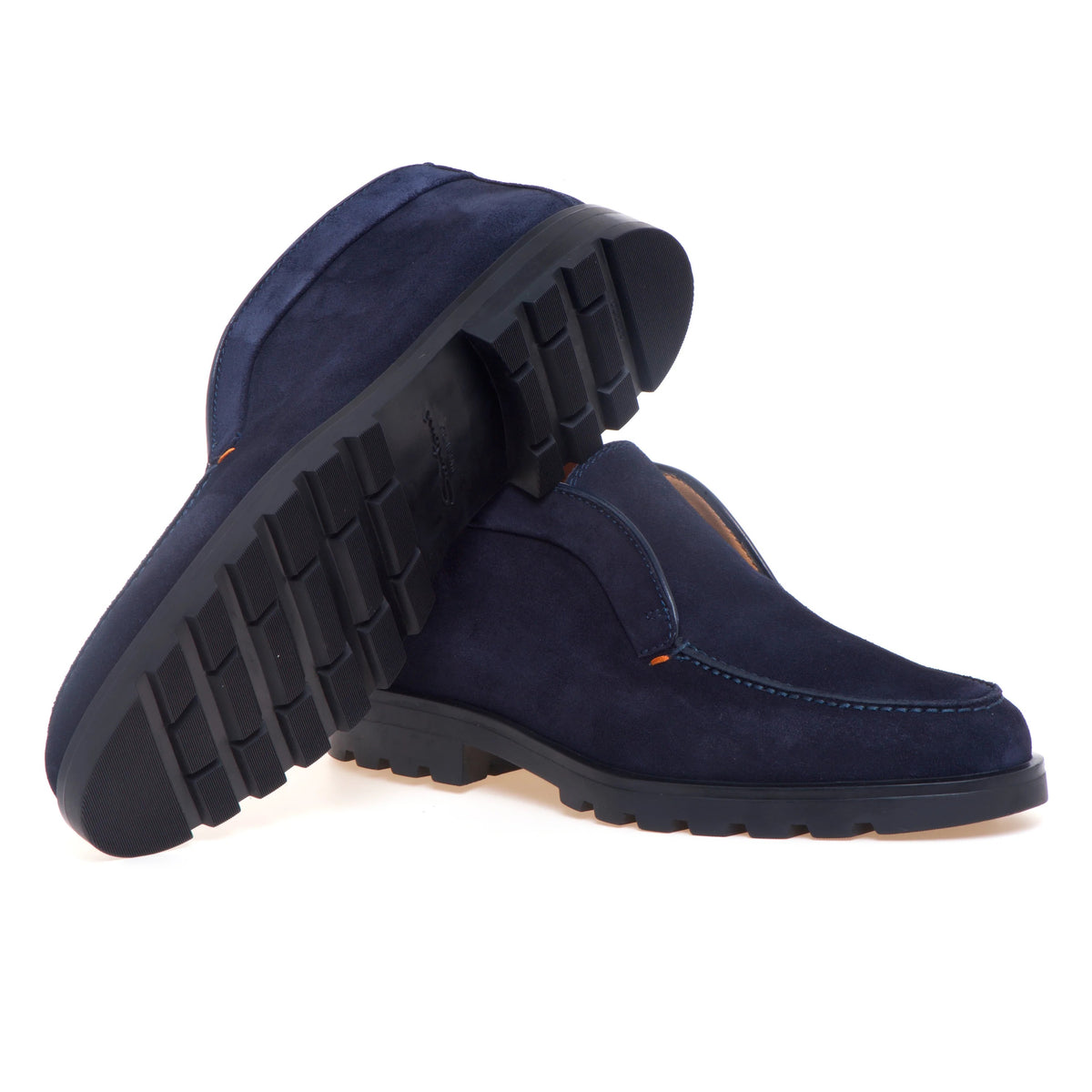 SANTONI Scarpa Uomo Desert Boot Rock-Blu