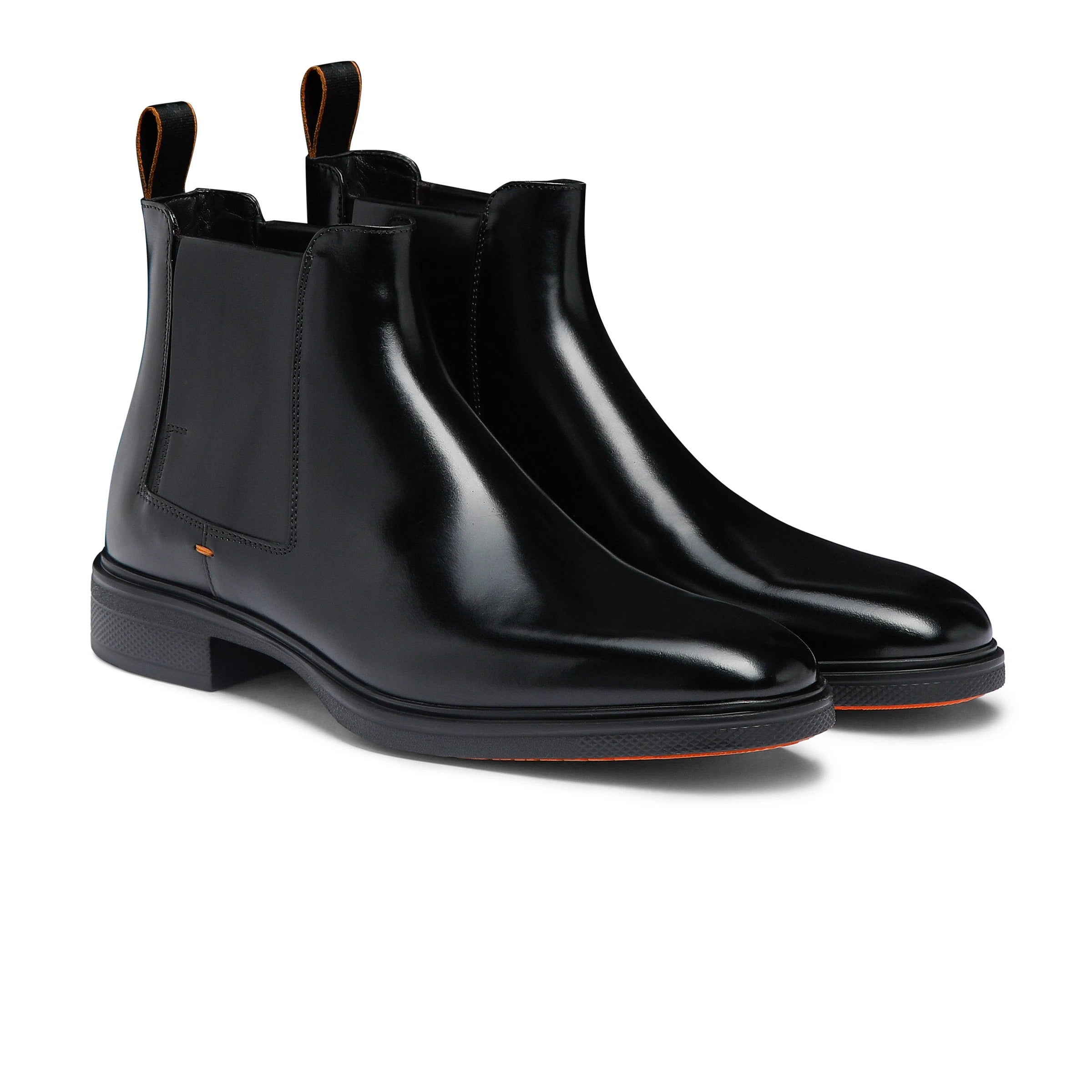SANTONI Derby Uomo Easy Pelle-Nero Fumo