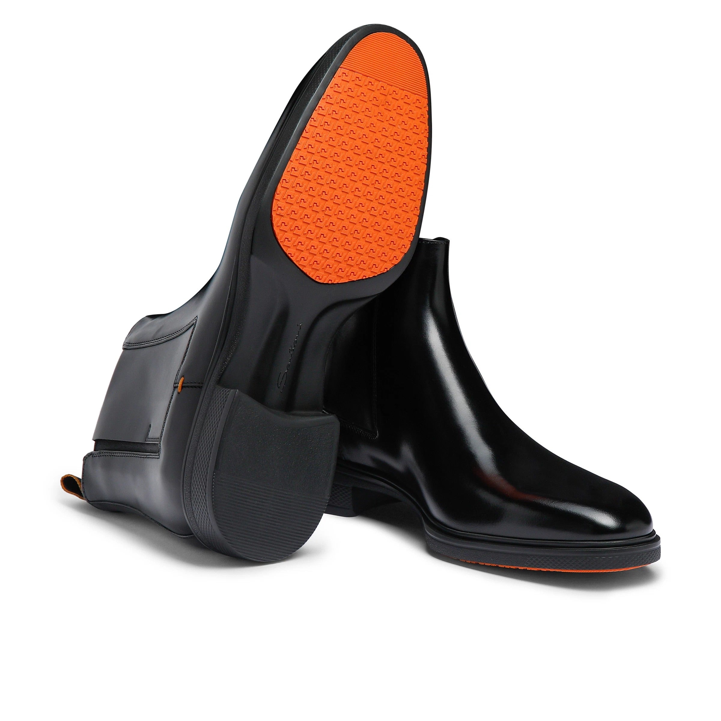 SANTONI Derby Uomo Easy Pelle-Nero Fumo