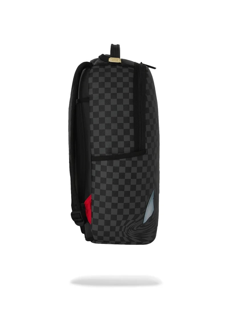 SPRAYGROUND Zaino CHECKER SHARK TRAIL-Nero