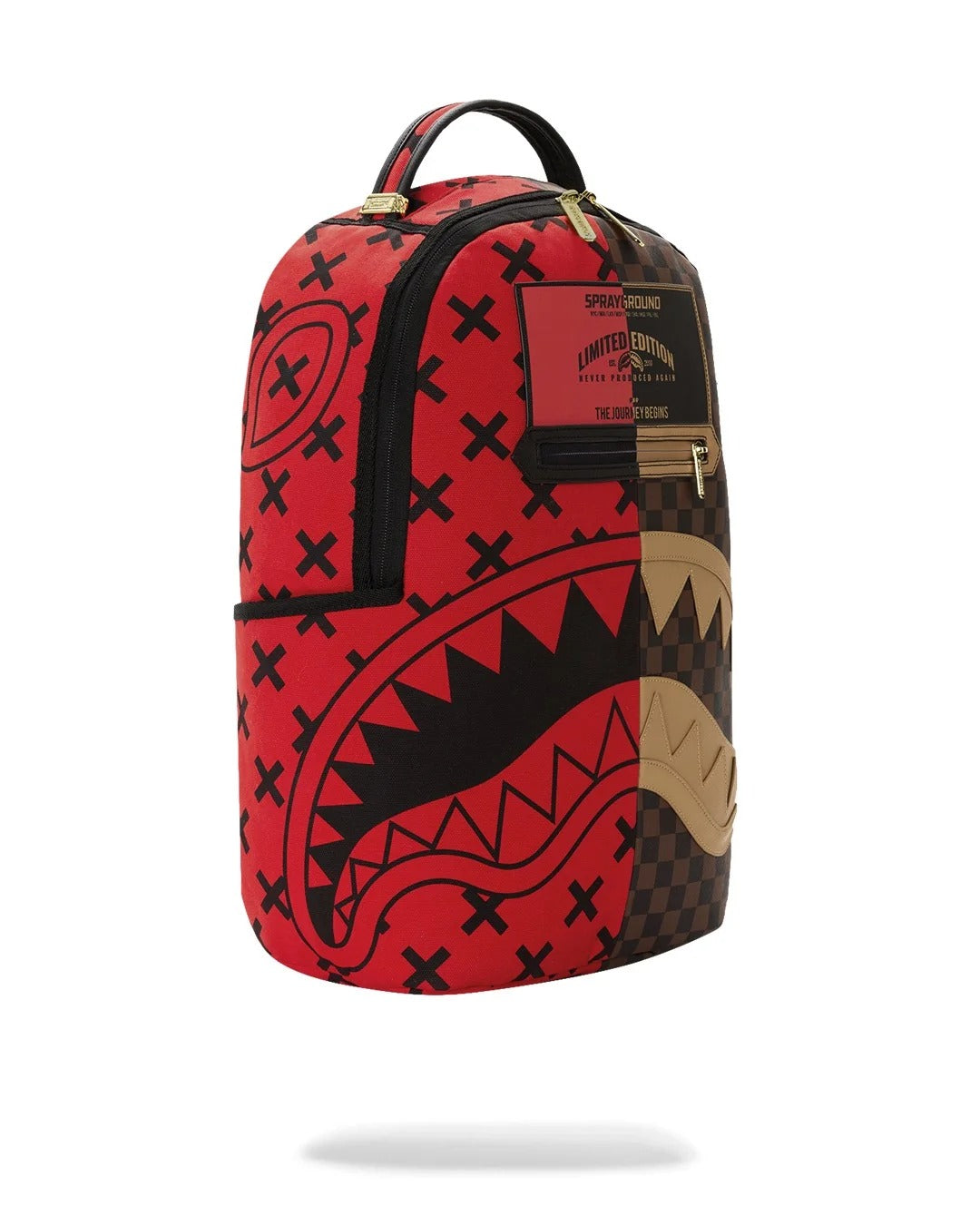 SPRAYGROUND Zaino REVERSE HALF SPLIT-Rosso/Marrone