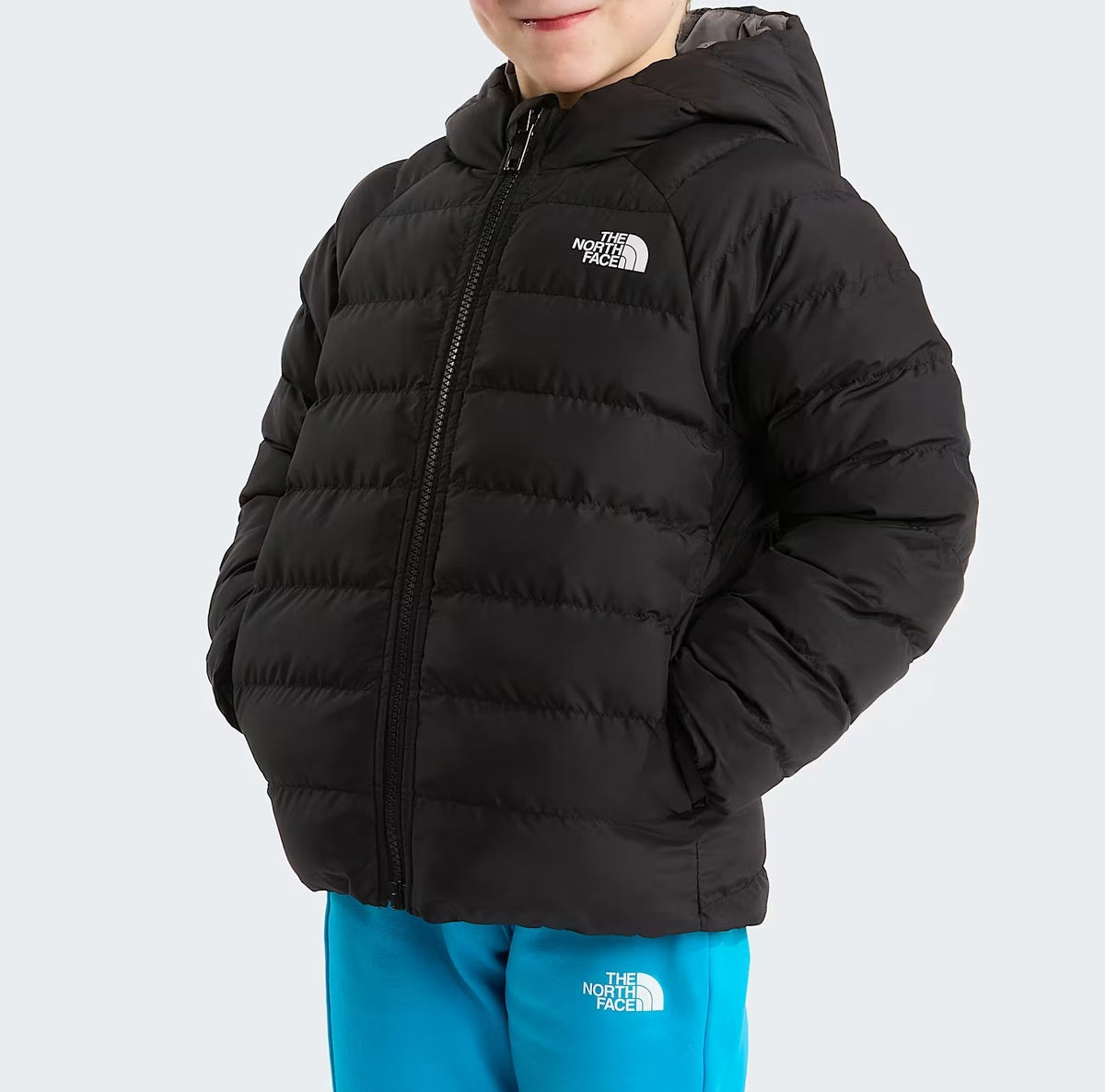 THE NORTH FACE Giacca Unisex Bambino REVERSIBLE PERRITO-Tnf Black/Smoked Pearl