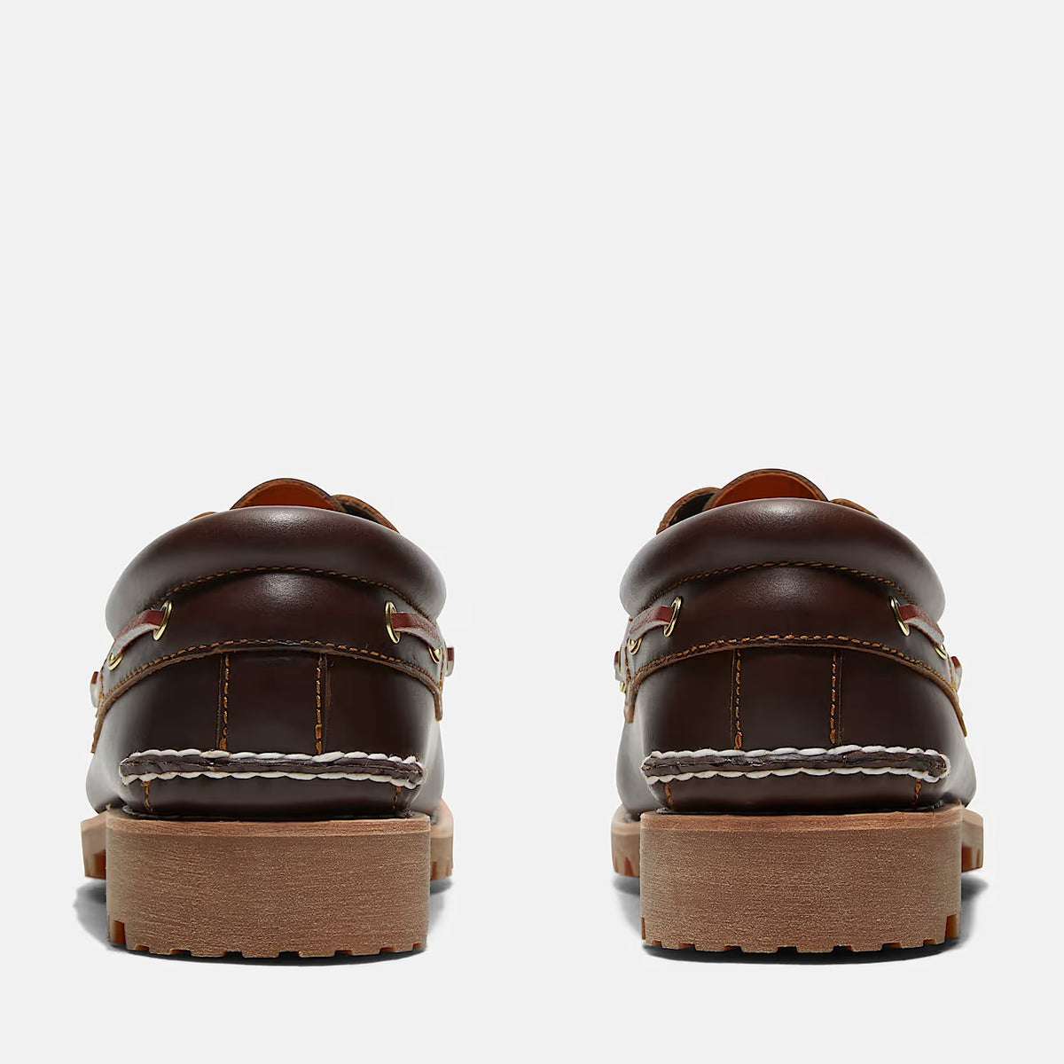 TIMBERLAND Scarpa Uomo BOAT SHOE Authentic 3-Eye Lug Handsew-Brown