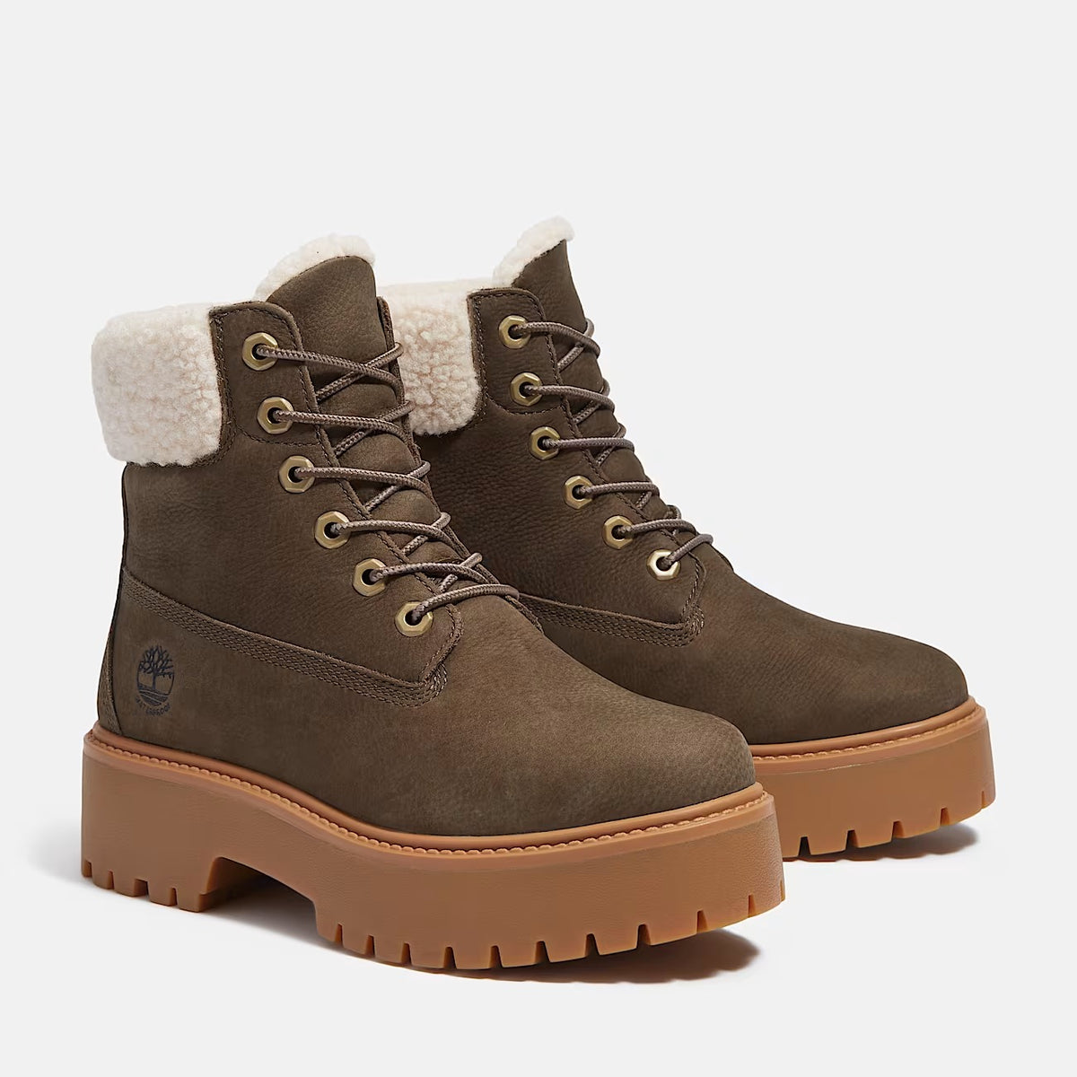 TIMBERLAND Scarponcino Donna STONE STREET MID WARM LINED-Dark Brown