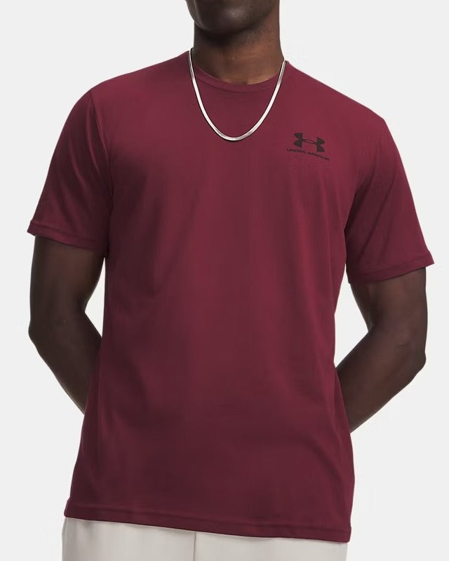 UNDER ARMOUR T-Shirt Uomo SPORTSTYLE Left Chest Logo-Vintage Maroon