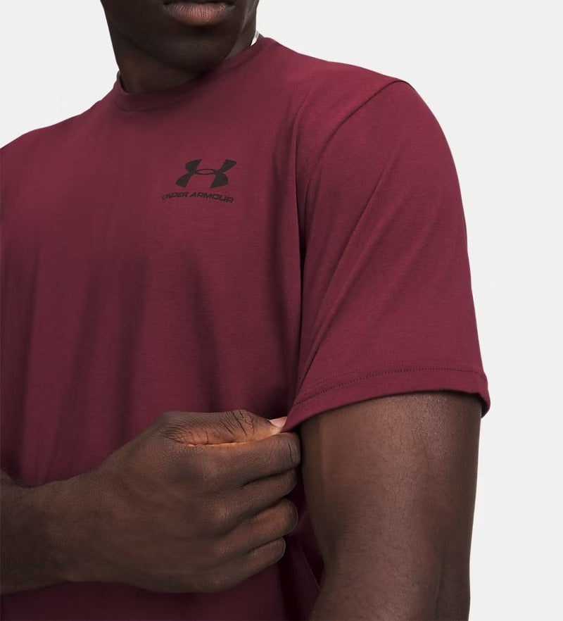 UNDER ARMOUR T-Shirt Uomo SPORTSTYLE Left Chest Logo-Vintage Maroon