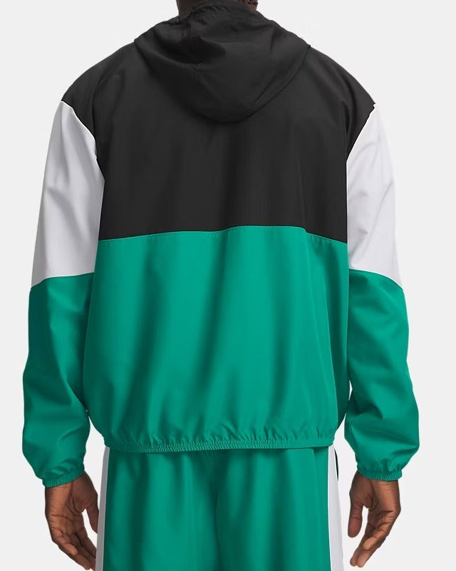 UNDER ARMOUR Giacca Uomo RIVAL WOVEN COLORBLOCK-Ultimate Black/White/Zeppelin Yellow