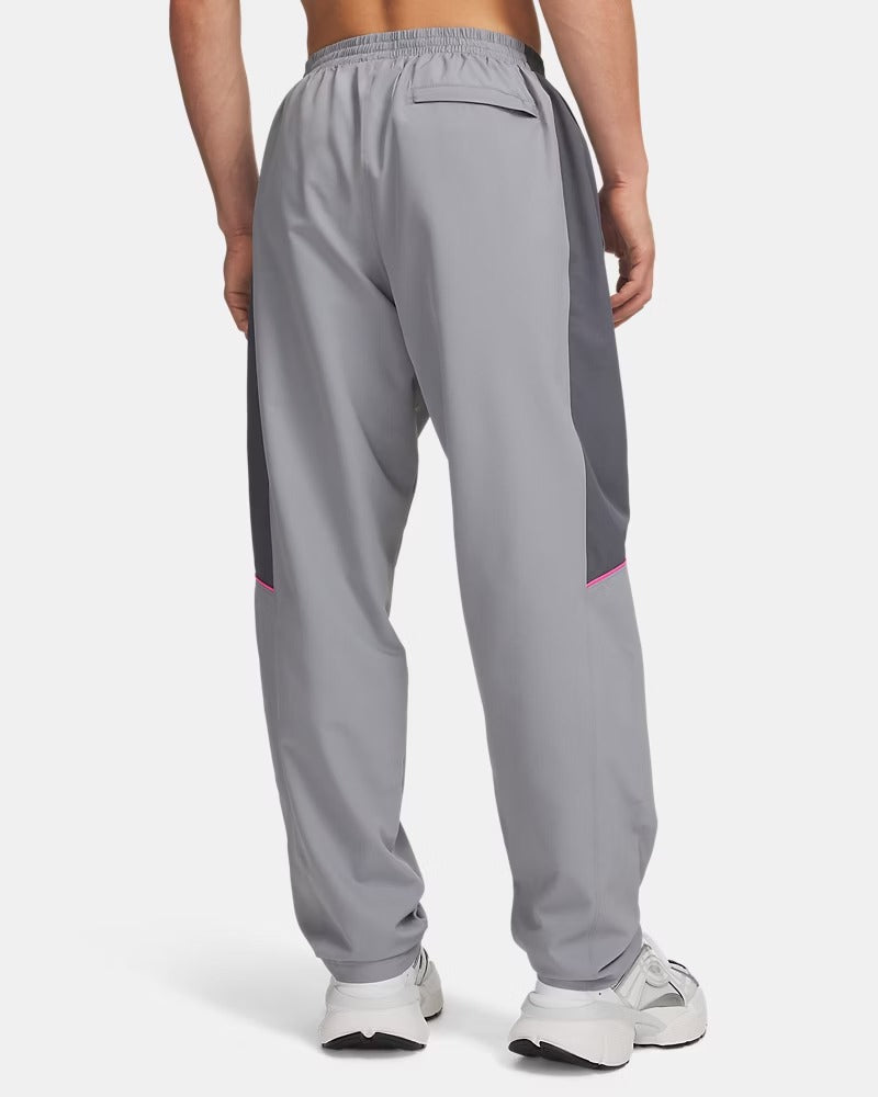 UNDER ARMOUR Jogger Uomo RIVAL WOVEN COLORBLOCK-Steel/Castlerock/Pink Frenzy