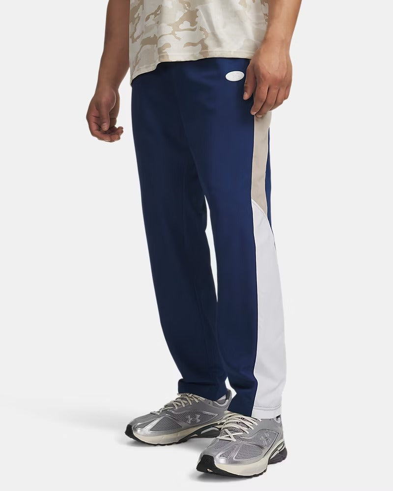 UNDER ARMOUR Jogger Uomo RIVAL WOVEN COLORBLOCK-Blackout Navy/Highland Buff/White