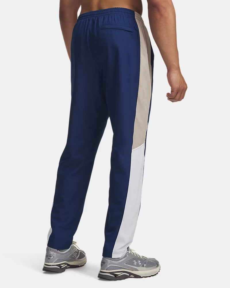 UNDER ARMOUR Jogger Uomo RIVAL WOVEN COLORBLOCK-Blackout Navy/Highland Buff/White