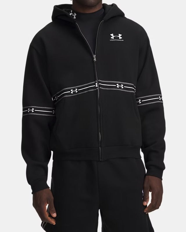 UNDER ARMOUR Felpa Uomo ICON FLEECE TAPED-Ultimate Black