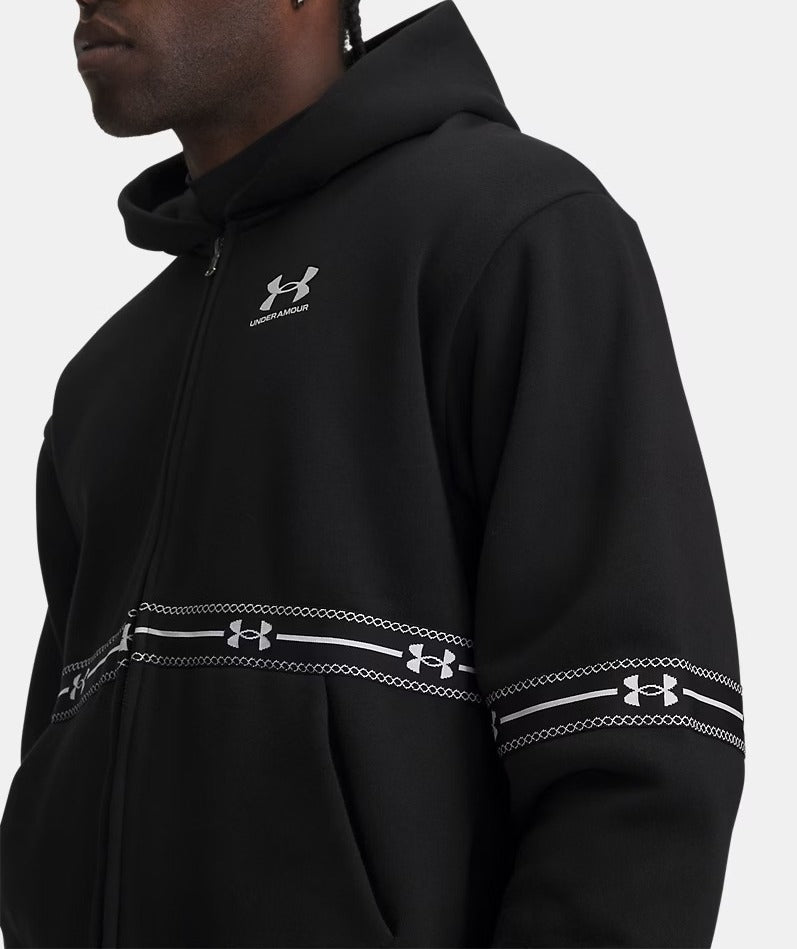 UNDER ARMOUR Felpa Uomo ICON FLEECE TAPED-Ultimate Black