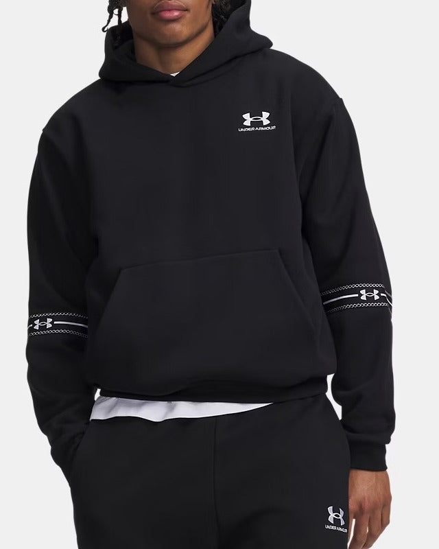 UNDER ARMOUR Felpa Uomo ICON FLEECE TAPED-Ultimate Black