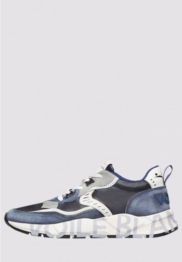 VOILE BLANCHE Sneaker Uomo Club01-Blu/Azzurro