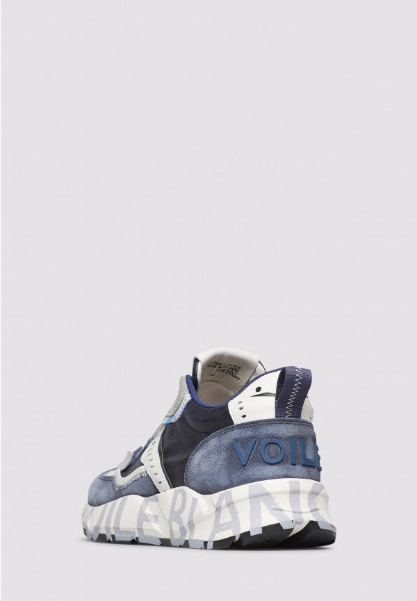 VOILE BLANCHE Sneaker Uomo Club01-Blu/Azzurro