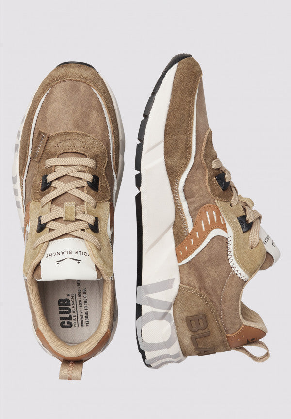 VOILE BLANCHE Sneaker Uomo Club01-Marrone