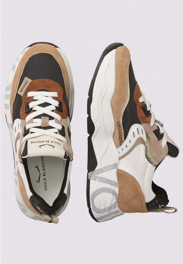 VOILE BLANCHE Sneaker Donna Club 105-Beige/Bianco
