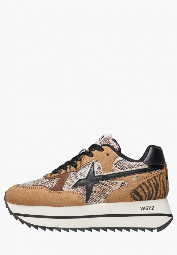 W6YZ Sneaker Donna Deva W-Marrone/Nero