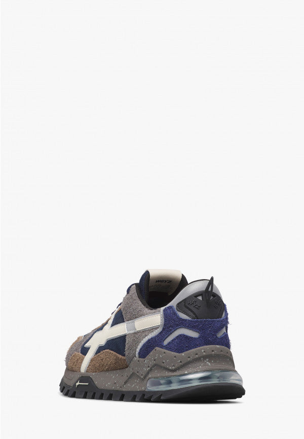 W6YZ Sneaker Uomo Breeze 3-M-Marrone/Navy/Bianco