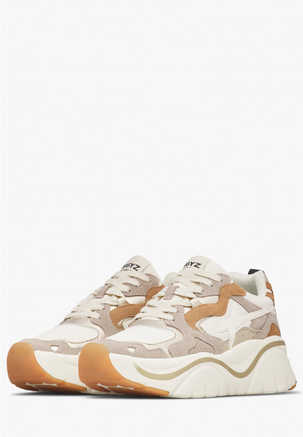 W6YZ Sneaker Donna Mia-W-Beige/Bianco
