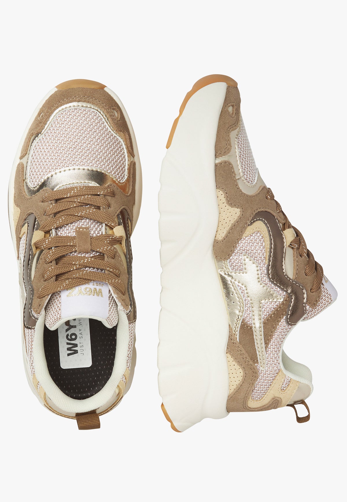 W6YZ Sneaker Donna Mia-W-Tortora/Oro