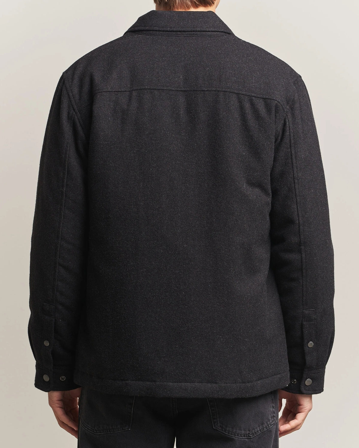 WOOLRICH Giacca Camicia Uomo WOOL ALASKAN-Faded Black