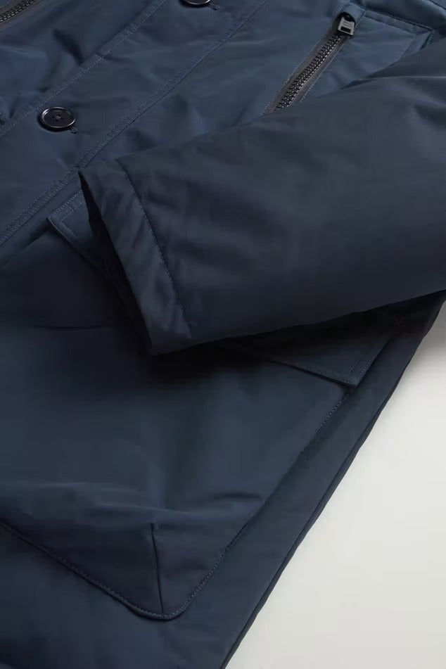 WOOLRICH Parka Uomo Ramar Arctic-Blue Melton