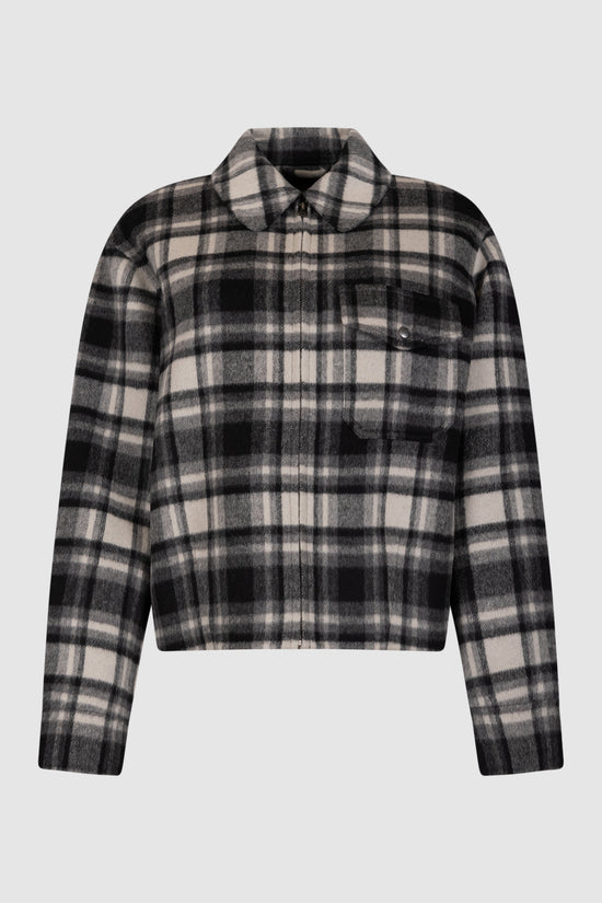 WOOLRICH Giacca Donna LIGHT DOUBLE WOOL-White/Black