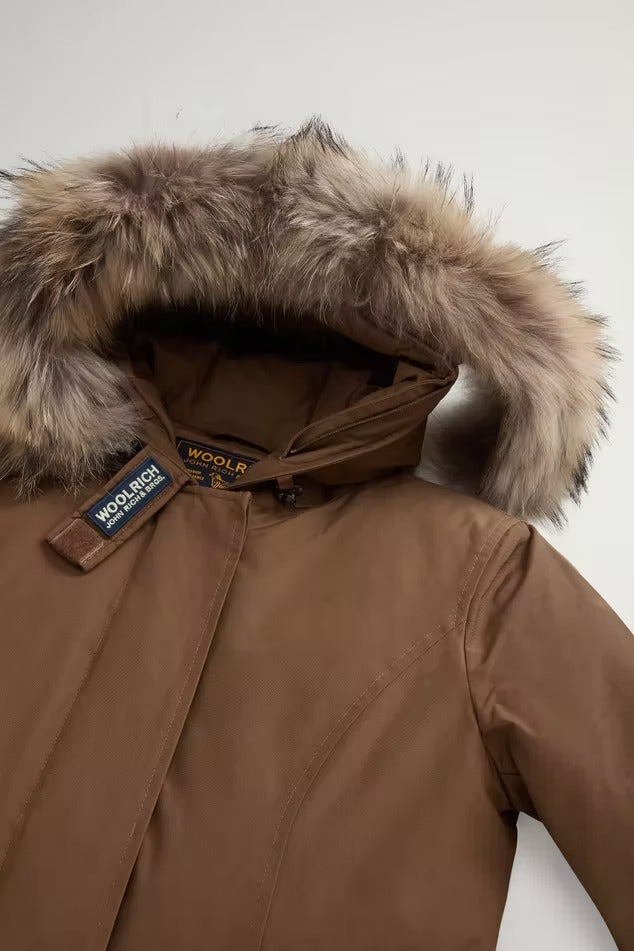 WOOLRICH Parka Donna ARCTIC RACCOON-Dark Earth