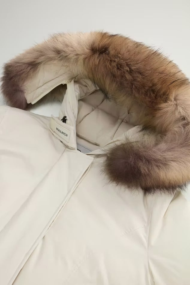 WOOLRICH Parka Donna LUXURY ARCTIC RACCOON-Milky Cream