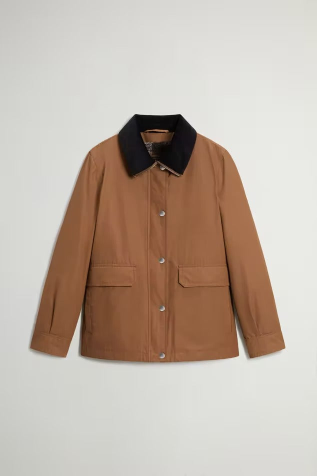 WOOLRICH Giacca Donna WAXED-Bison