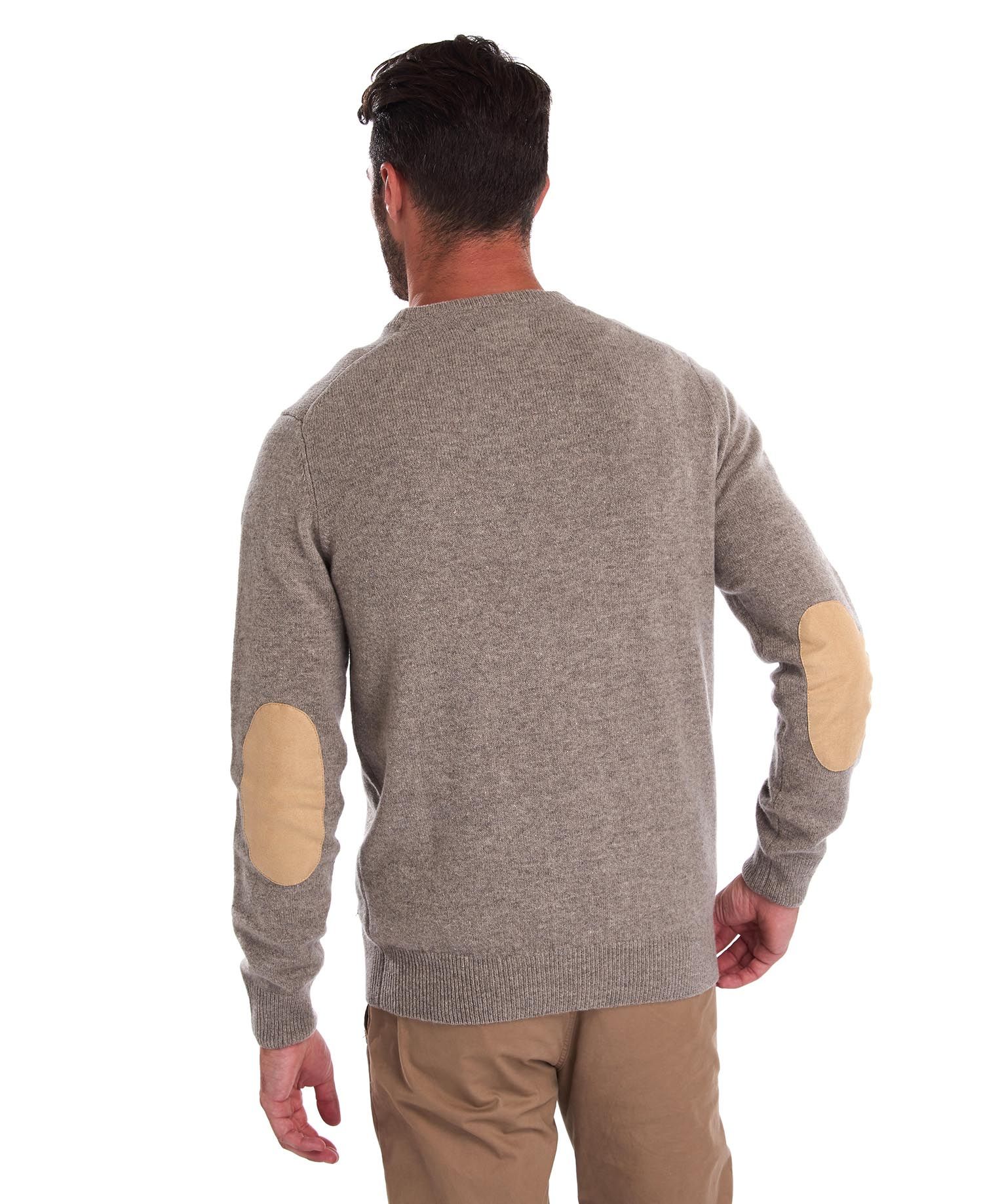 BARBOUR Maglione Uomo Essential Patch Crew MKN0584 Stone