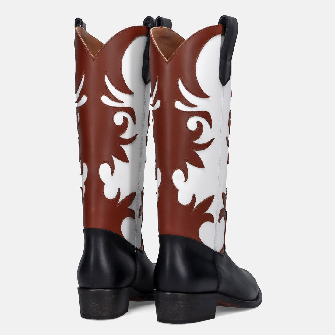 VIA ROMA 15 Texano Malibu 3941 Black White Leather