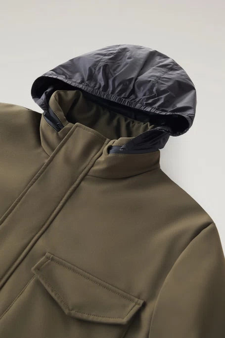 WOOLRICH Men's Softshell Field Jacket WOOU0793 Dark Green
