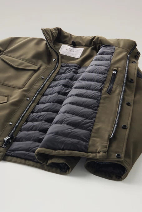 WOOLRICH Men's Softshell Field Jacket WOOU0793 Dark Green