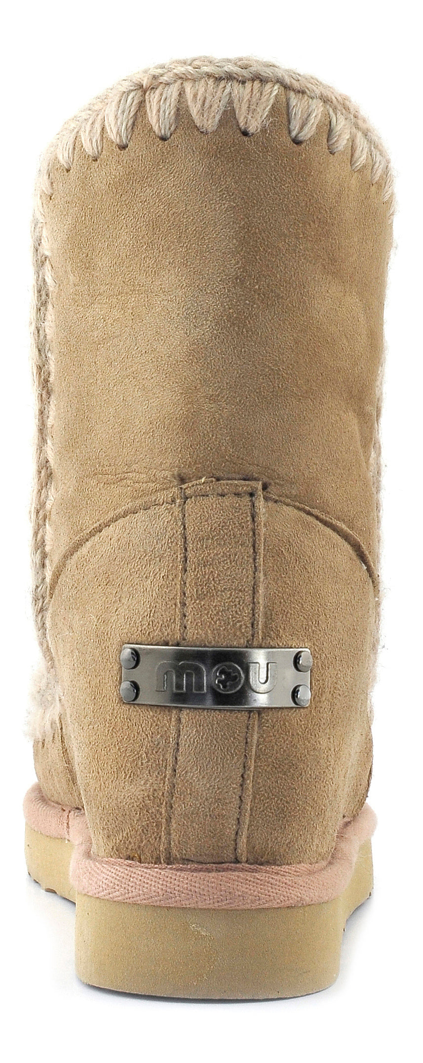 MOU Women's Ankle Boot Eskimo Inner Wedge Short Camel