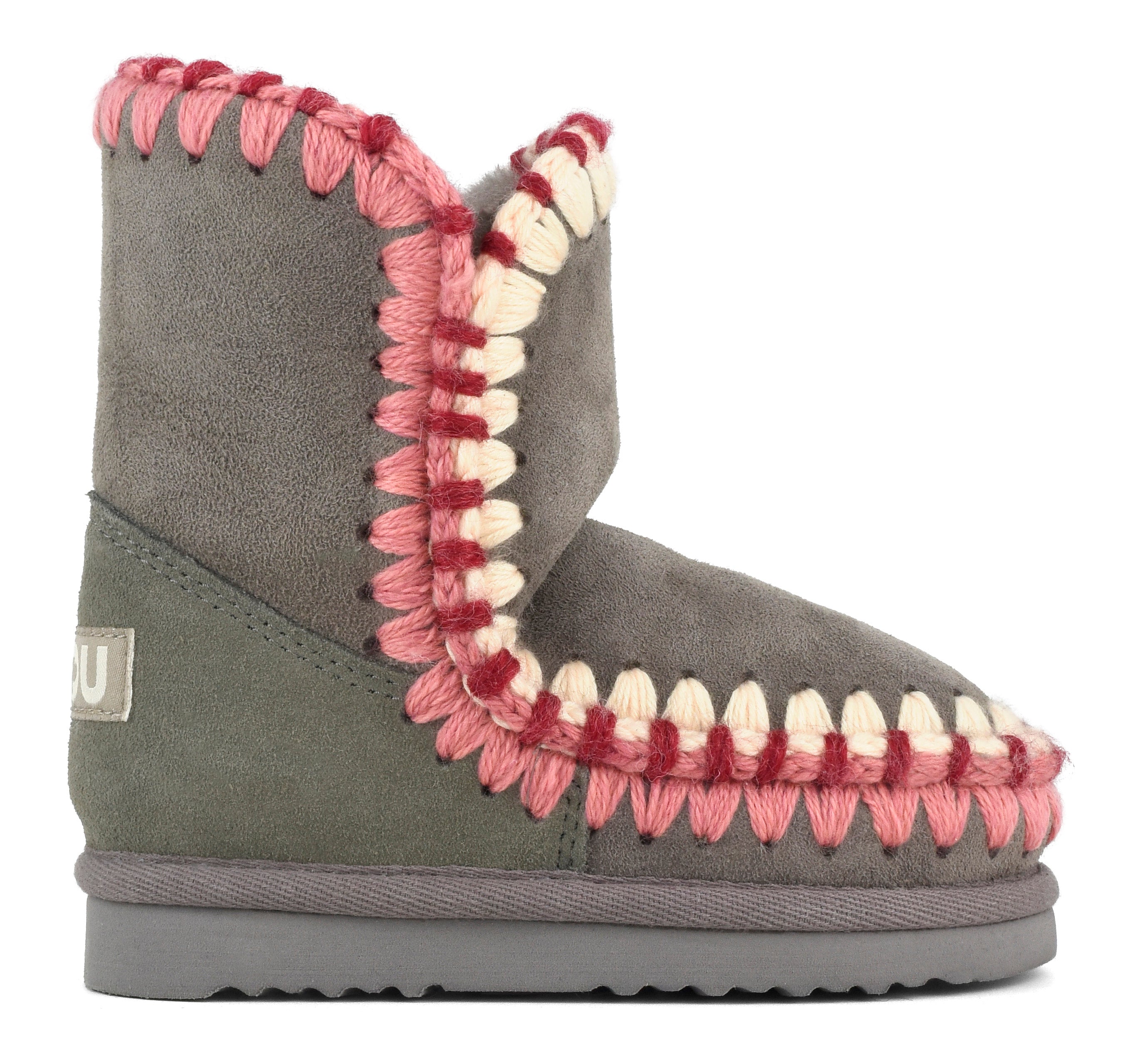 MOU Stivaletto Bambino Unisex Eskimo Kid Overstiching New Grey
